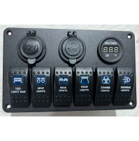Switch Panel - Rocker Switch with 6 Panels - PN-L6S3 - ASM